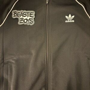 adidas Black Track Jacket with Beastie Boys logo medium